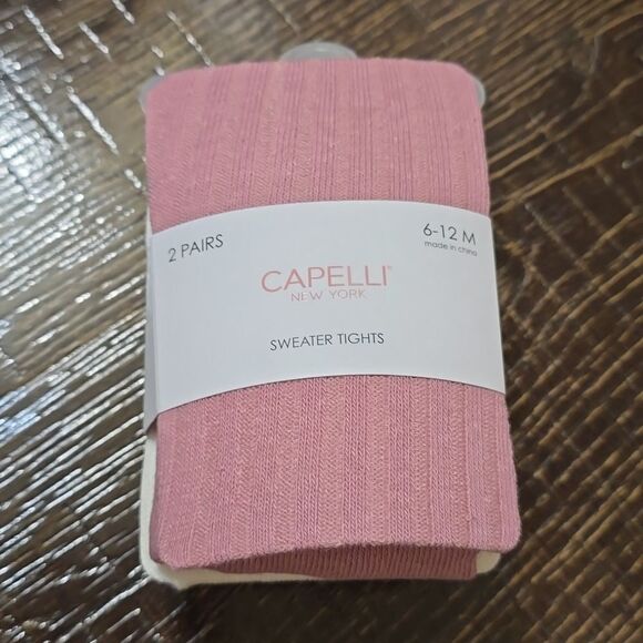 Capelli New York Sweater Tights 2-Pairs 6-12 Months - Picture 7 of 8